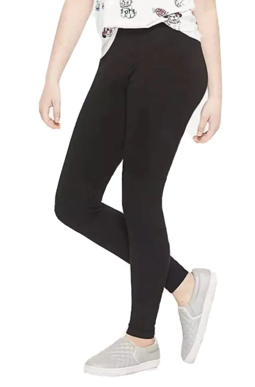 Justice Girls Black Stretchy Fitted Activewear Leggings Youth Size 8